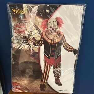 NWOT Spirit Halloween Cursed Clown Child Medium Costume Size Medium 8-10
